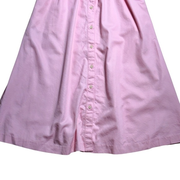 Madewell Pink Button Down Fleur Bow Back Midi Dress Womens US 4 - Picture 4 of 9